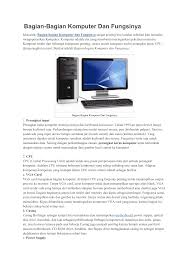 Output device (perangkat output) 3. Materi Hardware Komputer