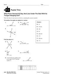 7.3 puzzle time answers algebra 1. Big Ideas Math Geometry Answers
