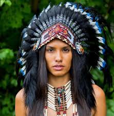 Voir plus d'idées sur le thème amerindien, indien amerique, hommes amérindiens. Coiffe Indienne Apache Noir Bleu Bellerebelle