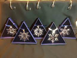 Maybe you would like to learn more about one of these? Lot Art Swarovski Snowflakes Stars And Large Ornament Display Stand 10 Crystal Ornaments And Metal Crystal Display Stand
