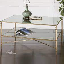 Usually leaves the facility within 4 business days. Henzler Mirrored Gold Leaf Coffee Table Coffee Table Glass Coffee Table Glass Table