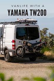 Vanlife With A Motorcycle Yamaha Tw200 Reform Life Yamaha Tw200 Tw200 Van Life