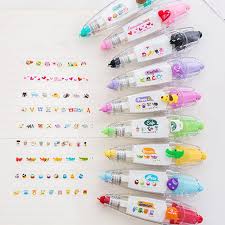 Decorate Your Notebook In Seconds With These Super Cute Decorative Tape Pens With Lots Of Different Funny Stationery Diy School Supplies Kawaii School Supplies