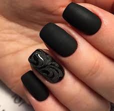 Short Black Acrylic Nails With Glitter 99 Trending Black Nails Art Manicure Ideas Black Nails With Glitter Black Gel Nails Black Acrylic Nails