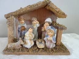 Manger Scene Wood Nativity Scene With Hand Painted By Thepearlswan Nativity Scene Manger Scene Nativity