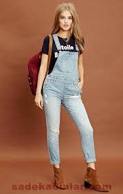 Kot Tulum Kombinleri Ile 2020 Sokak Modasi Stil Fikirler Denim Overalls Genc Elbiseleri Yazlik Giysiler
