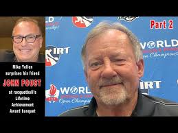VICTOR MANILLA introduces Racquetball's Lifetime Achievement Award  recipient JOHN FOUST