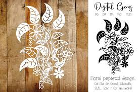 Download Floral Flower Paper Cut Design Svg Dxf Eps Png 415365 Svgs Design Bundles
