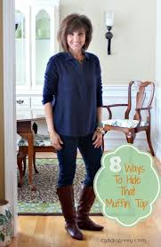 8 Ways To Hide That Muffin Top Cyndi Spivey Fashion Dresses To Hide Tummy Dress To Hide Belly