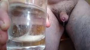 Cum in a glass of water! Lots of sperm from my hard, uncut dick! -  XVIDEOS.COM