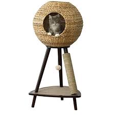 Stimulate your cat's instincts in a fun and safe way with this raised rattan wicker cat bed. Top 10 Best Wicker Cat Trees Swinging Beds