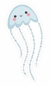 Cute Kawaii Jellyfish Stickers Zazzle Com Cartoon Stickers Cute Stickers Green Sticker