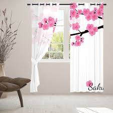 pink sakura flower blackout window