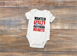 Cute Valentines Baby Onesie Guilty Of Breaking Hearts Baby Clothes Baby Body Suit For Baby Valentines Day Onesi Baby Boy Outfits Baby Bear Outfit Onesies