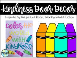 Teach Your Students To Color The World With Kindness With This Back To School Door Or Bullet Kindness Bulletin Board Classroom Door Quotes World Bulletin Board