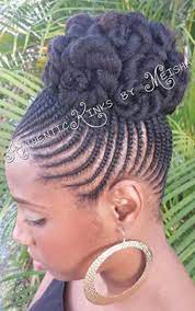 Latest Cornrow Braids Updo Hairstyles For Black Women 2016 Style In Hair Hair Styles Natural Hair Styles Flat Twist Updo