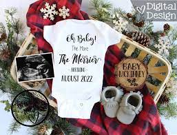 Is Ohop Open On Christmas Day 2022 Oh Baby Christmas Digital Pregnancy Announcement Custom | Etsy