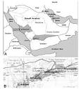 Map of Saudi Arabia showing: A – Najran city, B – The four study ...