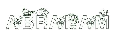 Perfect for homeschoolers, sunday school and sabbath school students, teachers and parents. Coloring Page First Name Abraham