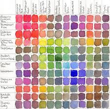 Color Chart In 2019 Watercolor Mixing Watercolor Art Art