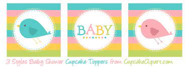 Baby Shower Cupcake Toppers Cupcake Clipart