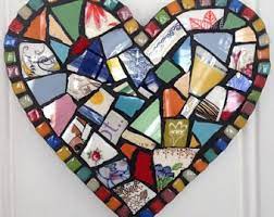Mosaic Heart Decoration Mosaic Heart Gift For Her Mosaic Mosaic Art Mosaic Art Mosaic Tile Art Mosaic