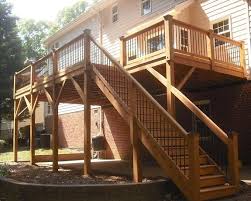 2nd Story Deck With Staircase If Only I Had A 2 Story House Building A Deck Deck Design Diy Deck