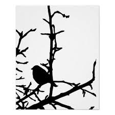 Printable Bird On Branch Silhouette Bird On A Branch Fine Arts Posters Art Bird Silhouette