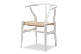 Baxton studio claire dark brown finished fabric upholstered dining chair set of 4, grey. Mid Century Modern Wishbone Chair English Elm