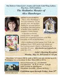 Gold Wing Flier-May-June 2018 - The Meditative Mosaics of Alice Hunsberger  - May 14 opening - Hebrew Tabernacle Congregation