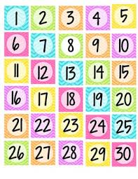 This Is Part Of The Neon Chevron Classroom Theme Use These With The Neon Chevron Calendar Bla Calendar Numbers Printable Calendar Numbers Chevron Classroom