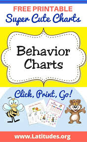 free printable behavior charts for kids behavior charts