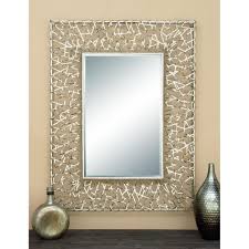 Litton Lane Contemporary 42 In X 32 In Ribbon Framed Mirror 54307 The Home Depot In 2020 Mirror Wall Framed Mirror Wall Contemporary Wall Mirrors