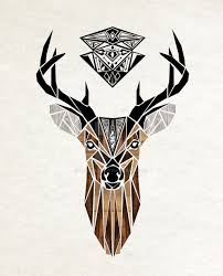 Resultat De Recherche D Images Pour Cerf Geometrique Cerf Geometrique Cerf Tatouage Dessin Geometrique
