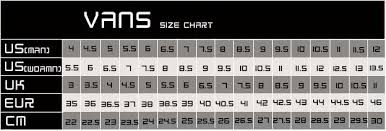 Size Chart Vans Japan Bedowntowndaytona Com