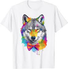 Amazon.com: Wolf Gay Pride LGBT Rainbow Flag on Wolf LGBTQ T-Shirt :  Clothing, Shoes & Jewelry
