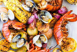 It has sausage, shrimp, crab, potatoes and corn for an. New England Clambake Recipe Leite S Culinaria