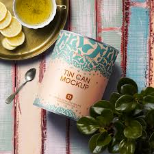 Download Tin Can Tea Mockup Scene
