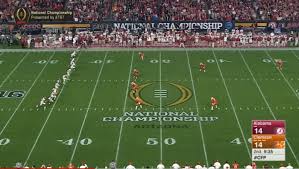 I squib kick it with as little power as possible and aim the crosshairs you want the line you control to look horizontal. How Alabama Exploited A Tiny Clemson Error Into The Championship S Deciding Play Sbnation Com