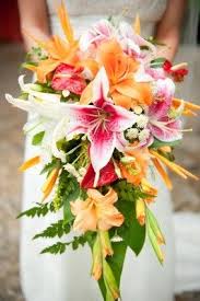 Stargazer Lily Wedding Tropical Bridal Bouquet Lily Wedding Stargazer Lily Wedding