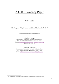 Hanya satu sumber referensi terlengkap dan terpercaya ekspor, impor dan bisnis direktori di indonesia. Pdf Challenges Of Doing Business In Africa A Systematic Review