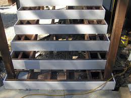 Then cut each riser and tread, stopping when the blade reaches the junction of the two lines. How To Attach An Deck Stairs Handrail To Stair Post How To Anchor Post To Concrete Howtospecialist How To