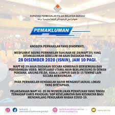 Lensa kpf jan 2020 felda sg sibol johor. Kpf Koperasi Permodalan Felda Malaysia Berhad Pemakluman Mesyuarat Agung Perwakilan Tahunan Ke 39 Mapt39 Facebook
