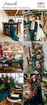 I love the gold and teal place setting and the purple napkins. Peacock Wedding Theme Bridesmaid Dresses Off 61 Medpharmres Com