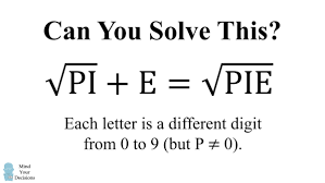 She is baking the pie in a pie dish that is 9 inches in diameter. Pi Day Puzzle Solve For Each Letter Mind Your Decisions