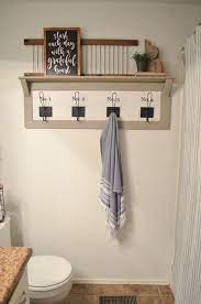 These towel hooks stands often times include several hooks. Farmhouse Bathroom Organization Farmhouse Bathroom Decor Farmhouse Towel Rack Bathroom Storage Farmhouse Bathroom Organizers Small Bathroom Organization Towel Rack Bathroom