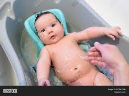 Washes Baby Bath His Image Photo Free Trial Bigstock