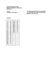 Jawapan Modul Ekonomi Tingkatan 4