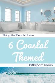 A lovely beach bathroom with mint green touches, fish scale tiles in the shower and a mint floating vanity and brass touches decor bring a coastal feel to your bathroom with gorgeous tiles in a chosen color: Bring The Beach Home 6 Coastal Themed Bathroom Ideas Nebs
