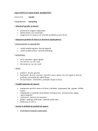 In this newly created role. Fisa Postului